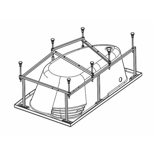 1WH112427 Монтажный комплект для ванны Santek Ибица XL 160x100 1WH112427 панель santek фронтальная для ванны ибица xl 160х100 левая 1wh112088