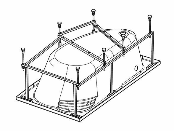Монтажный комплект к ванне Santek - фото №1