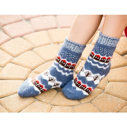 фото Носки бабушкины носки размер 29-31, белый, голубой