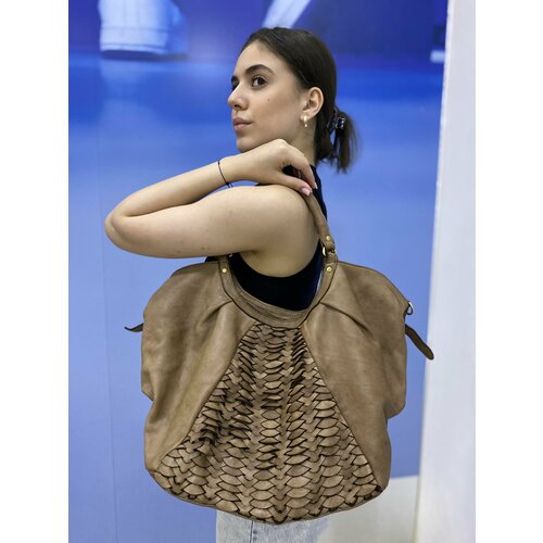 фото Сумка авоська , фактура вязаная, бежевый нет бренда