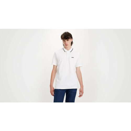 Поло Levi's, размер S, белый men polo shirt summer breathable cotton letter embroidery men short top tees polo business casual polo shirt men 6xl plus size