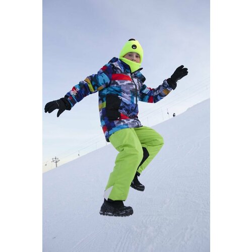 Куртка ARTEL для мальчиков, карманы, светоотражающие элементы, капюшон, утепленная, карман для ски-пасса, ветрозащитная, размер 158, мультиколор