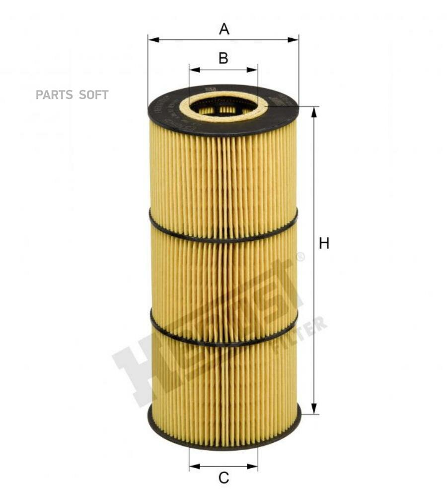 E510h07d129_фильтрующий Элемент Масла ! Mb Hengst арт. E510H07D129