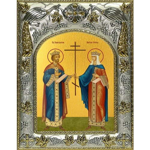 Икона Константин и Елена равноапостольные икона константин и елена равноапостольные 18 х 24 со стразами арт вк 5655