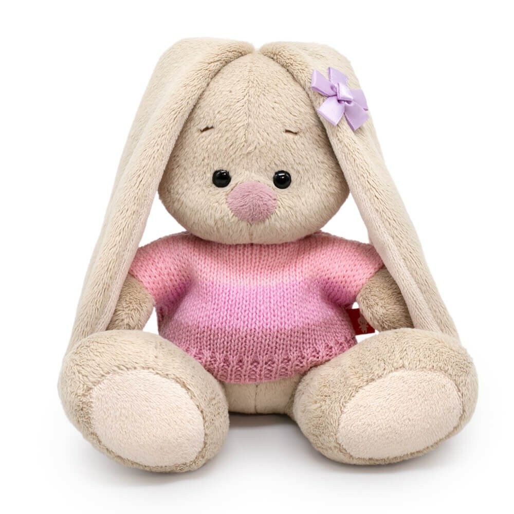 Мягкая игрушка BUDI BASA Зайка Ми в нежно-розовом свитере (малыш) 15 см SidX-613