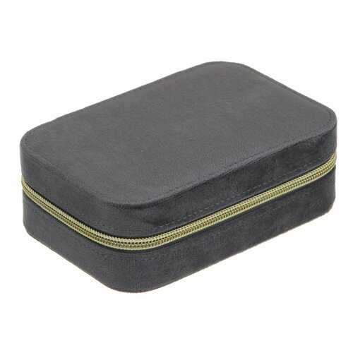 Шкатулка для украшений с секциями серого цвета 15х11х55 см 1065₽