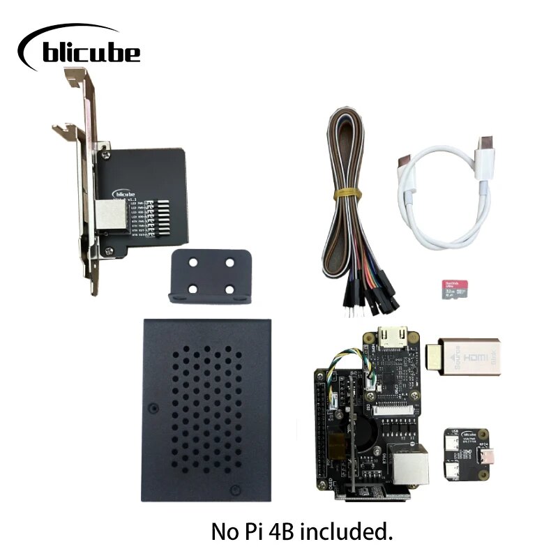 PiKVM v3 BliKVM HAT «KVM over IP» Raspberry Pi 4b PoE HDMI CSI, hat-black