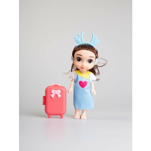 Кукла для девочки с чемоданом 15 см 400₽