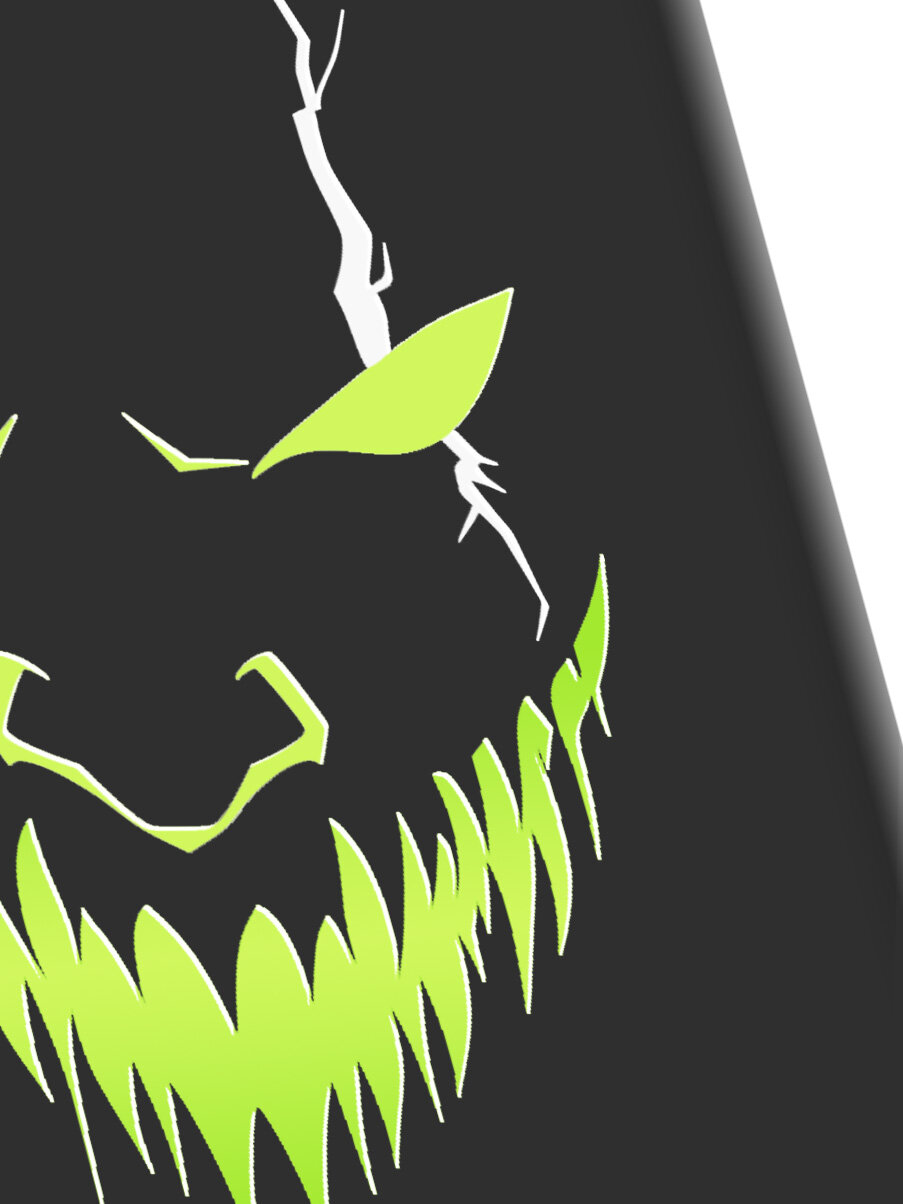 Силиконовый чехол на Infinix Note 30 Pro с принтом "Evil Face" матовый черный — фото 1