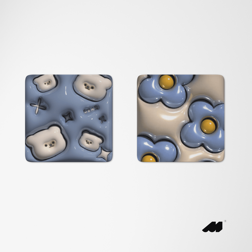фото 3d стикер / 2 шт / blue aesthetic meswero