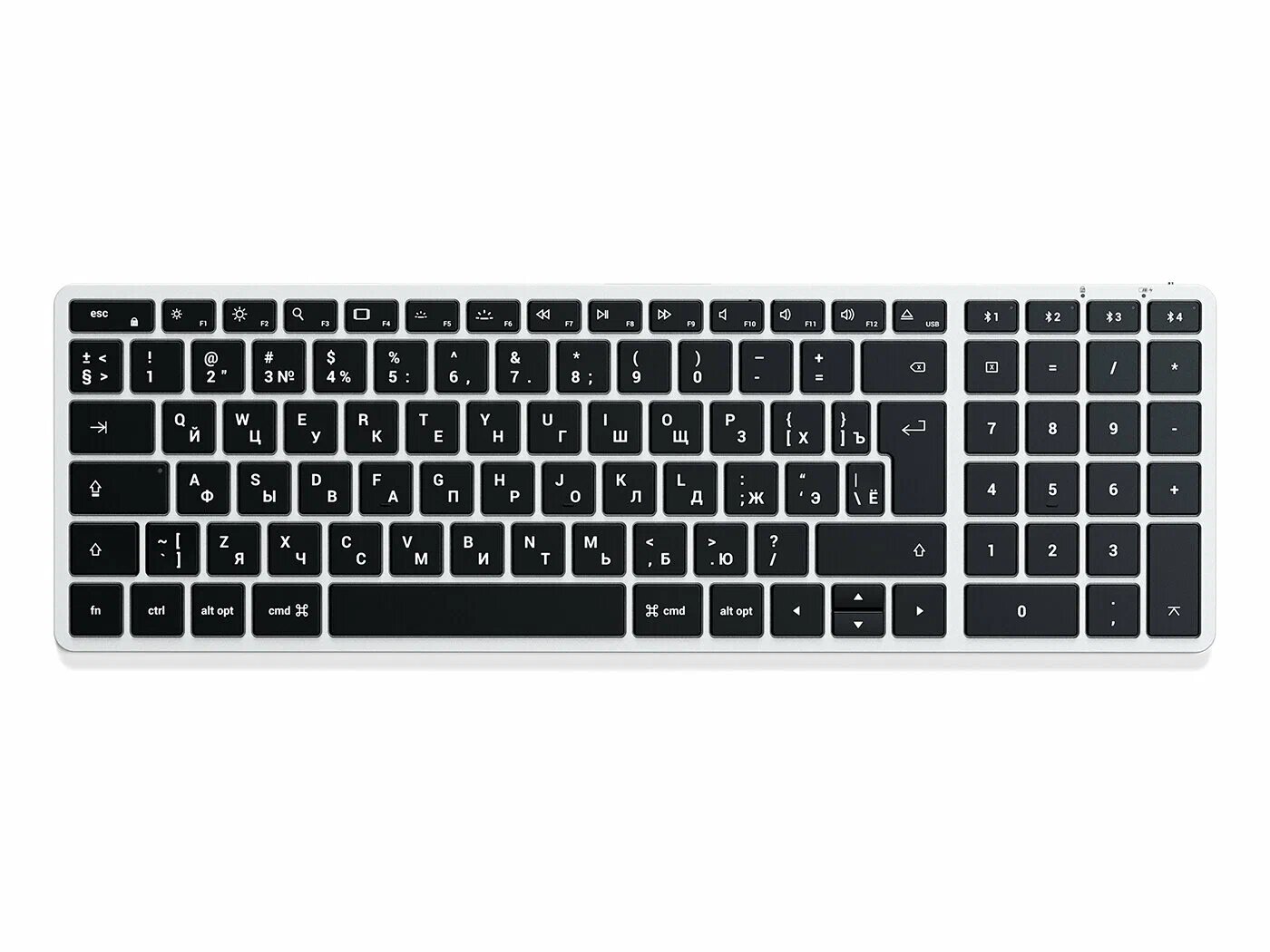 Беспроводная клавиатура Satechi Slim X2 Bluetooth Keyboard-RU. Цвет: Серебристый