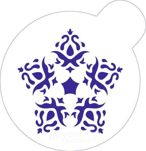 Трафарет для мастики/марципана Снежинка3 М036