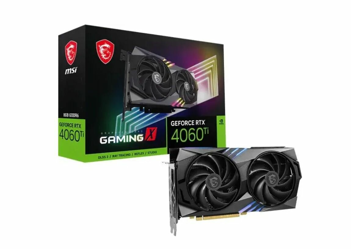 Видеокарта MSI PCI-E 4.0 RTX 4060 Ti GAMING X 8G NV RTX4060TI 8192Mb 128 GDDR6 2640/18000/HDMIx1/DPx