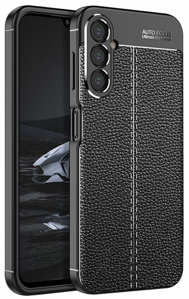Чехол Samsung Galaxy A15 силиконовый под кожу чёрный
