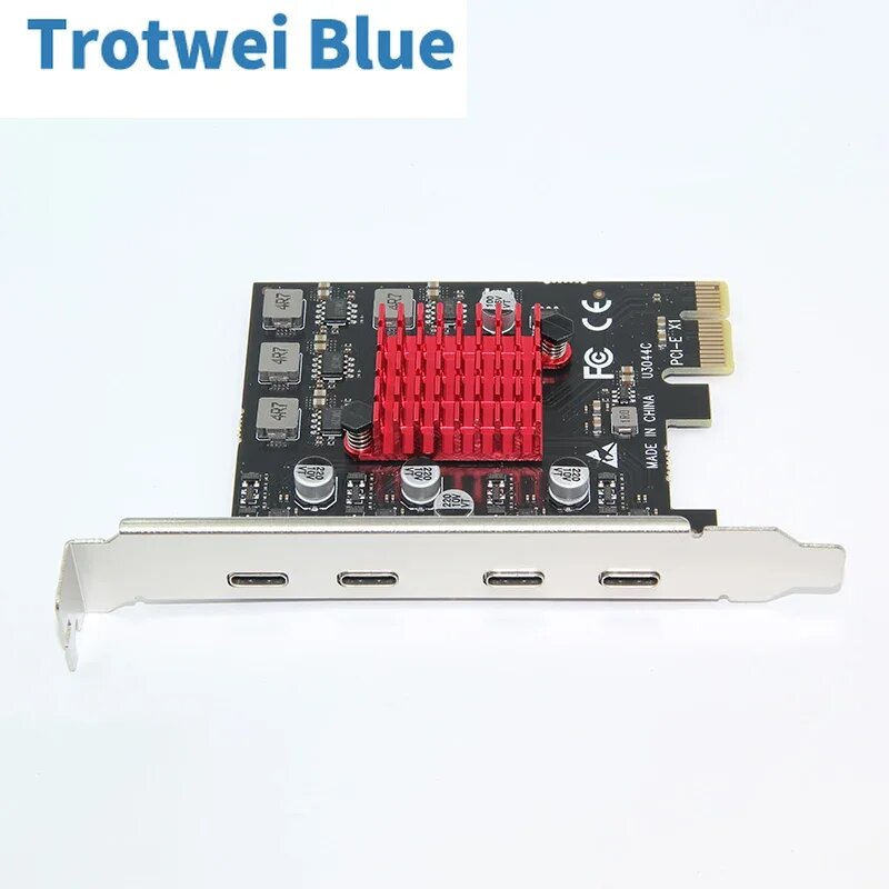 Плата расширения PCIE USB 3,1 GEN2 Type-c, 10 Гбит/с PCI Express 3,0 1X к разъему Type C для Windows 10/8