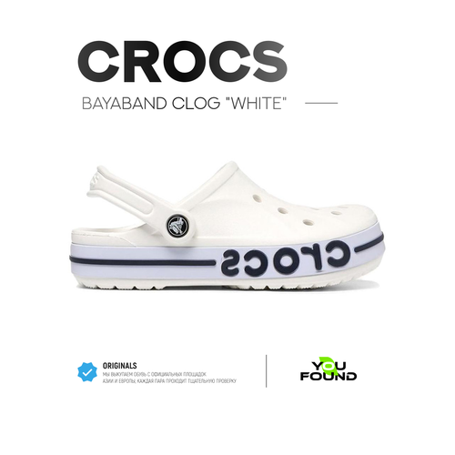 фото Сабо crocs bayaband clog, размер 37/38 eu, белый