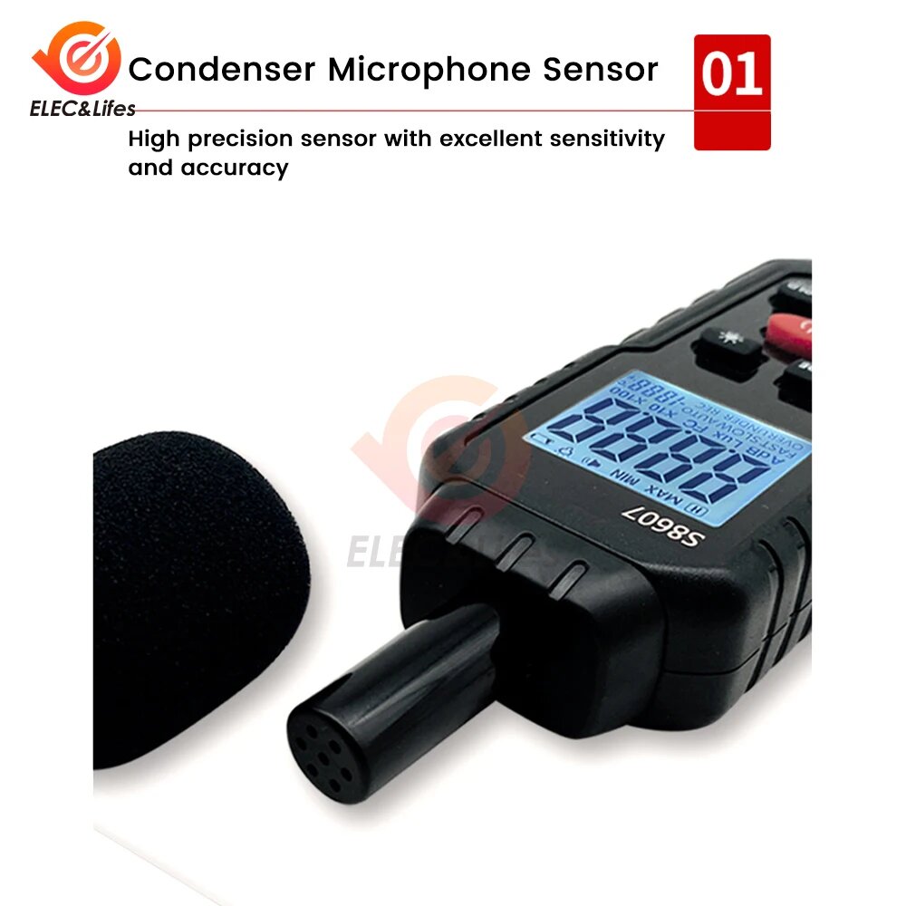 Изображение Aideepen S8607 Цифровой шумомер