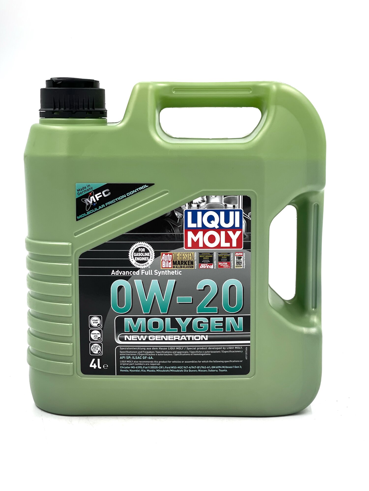 Масло моторное Liqui Moly 0w-20 Molygen New Generation, HC-синт, 4 литра