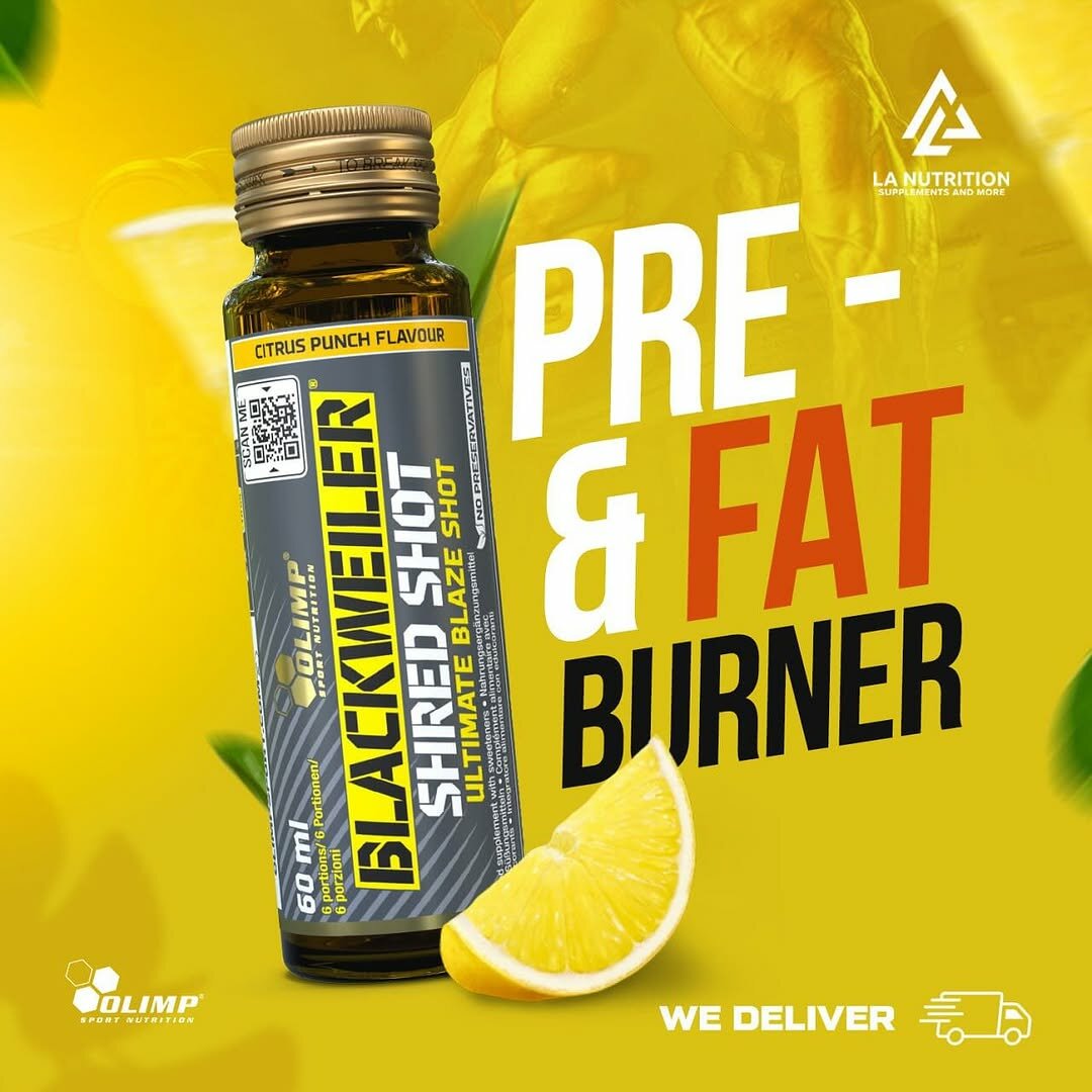 Olimp Blackweiler "Shred Shot", 1 шт 60 ml цитрусовый пунш, для спортсменов, энергия, 60 мл