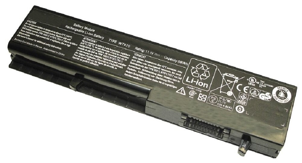 Аккумуляторная батарея для ноутбука Dell Studio 1435 (RK813) 11.1V 4400mAh черный