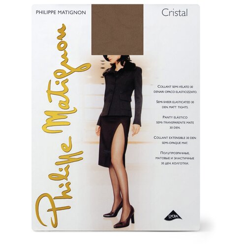 Колготки Philippe Matignon Cristal, 30 den, размер 4, коричневый