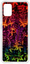 Чехол на Samsung Galaxy A51 Kruche Print Neon leaves / Чехол для Samsung / чехол с рисунком /