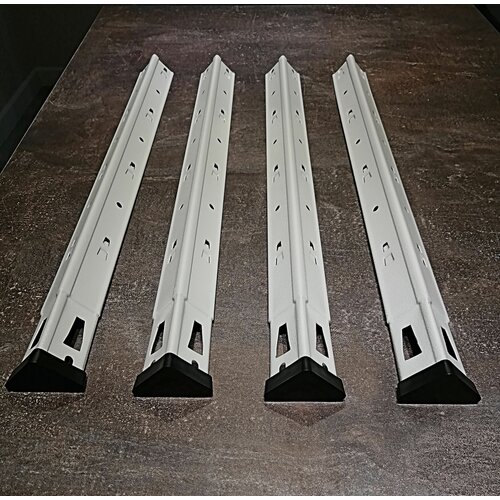 Стойки металлические для стеллажа серии СБ, 561 мм, комплект 4 шт, +комплект подпятников