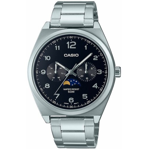 Наручные часы CASIO Collection, черный, серебряный наручные часы casio analog mtp m100d 1a черный серебряный