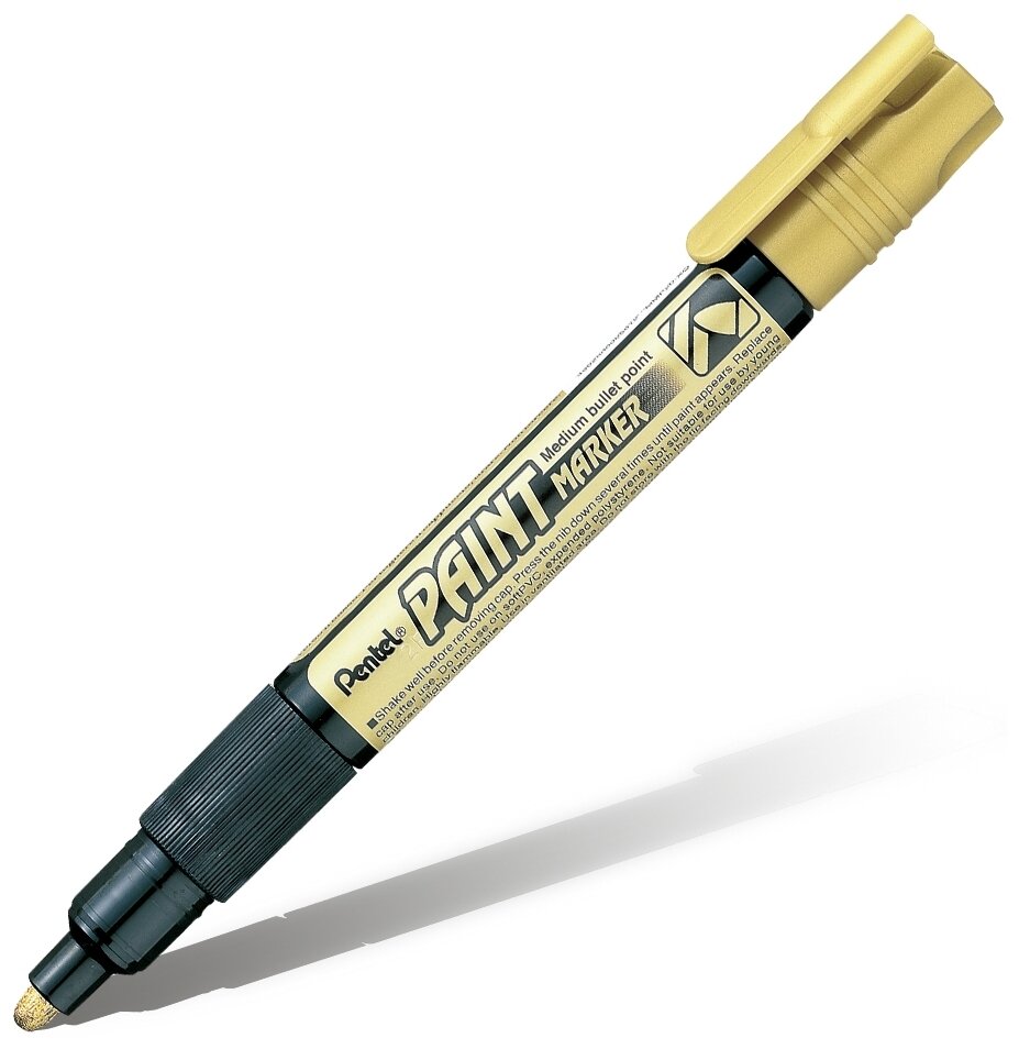Маркер перманентный Pentel "Paint" 4,6 мм, с круглым наконечником, черный - фото №1