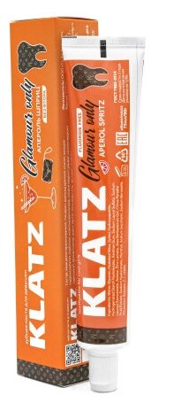 Зубная паста для девушек Klatz GLAMOUR ONLY Дневной аперитив, без фтора 75 мл