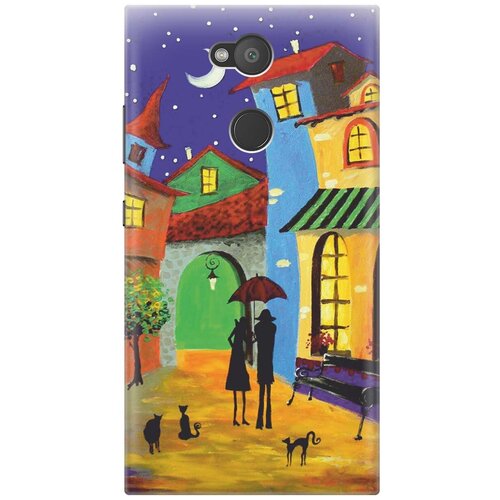 фото Re:pa накладка transparent для sony xperia l2 с принтом "разноцветный город"