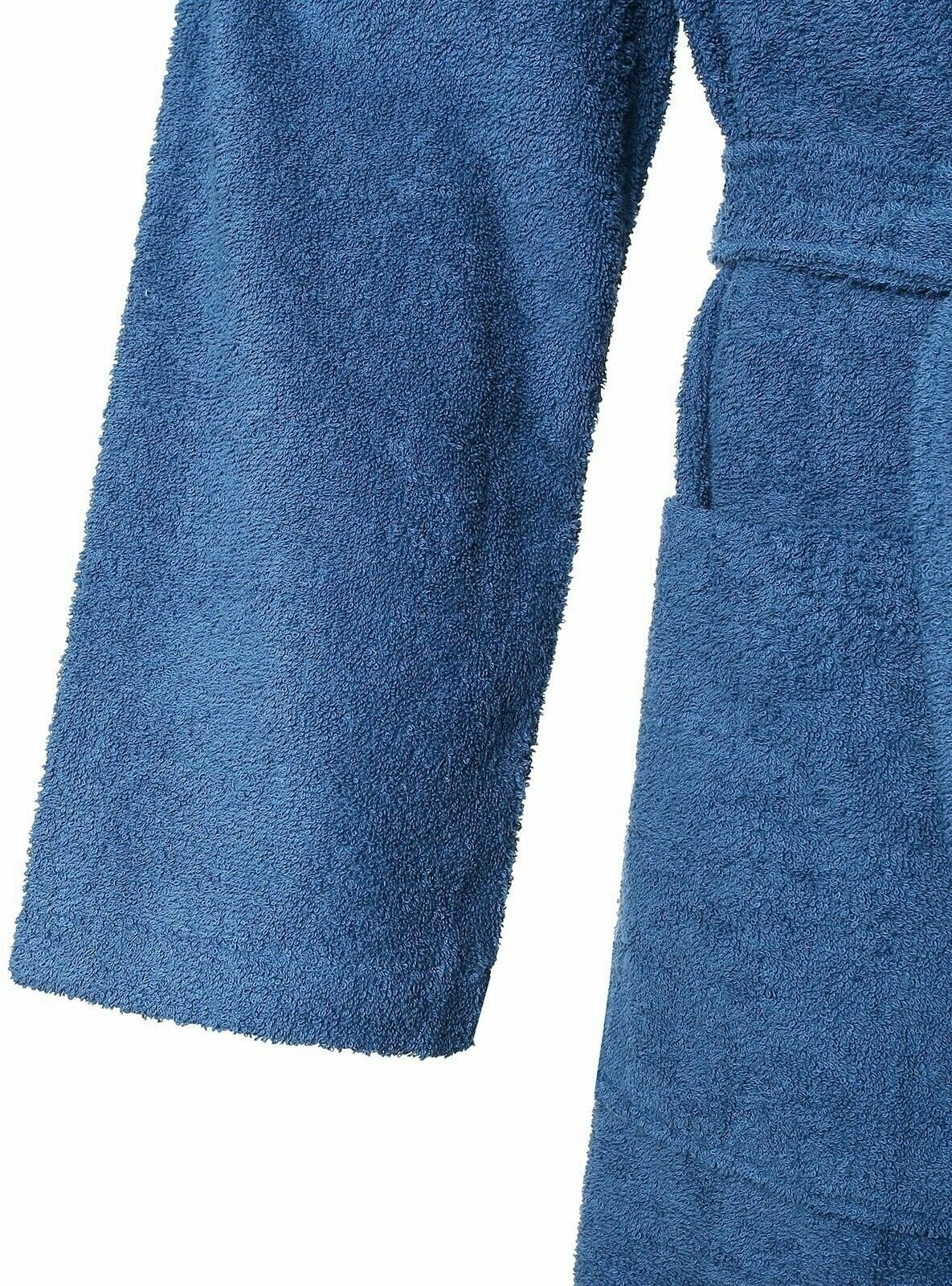 Халат Этель, длинный рукав, размер 52-54, синий - фотография № 2