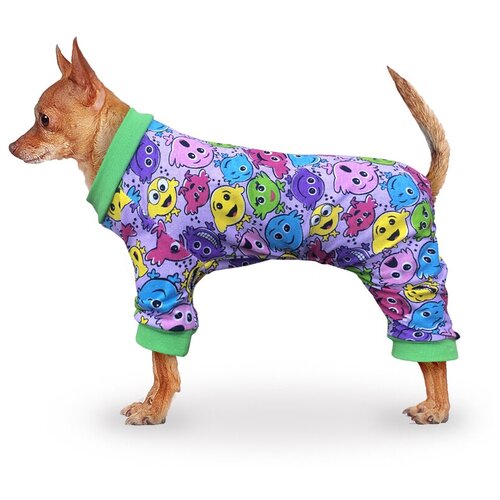 фото Спортивный костюм (пыльник) "смайлик" салатовый для собак размер м zootrend