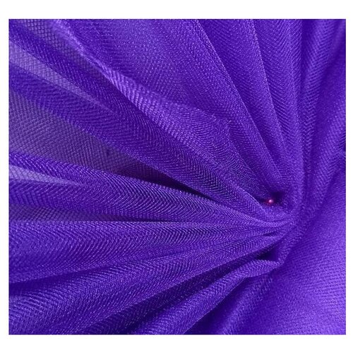 Фатин средней жесткости фиолетовый Krystal, Блестящий жесткий фатин для рукоделия 3 метра