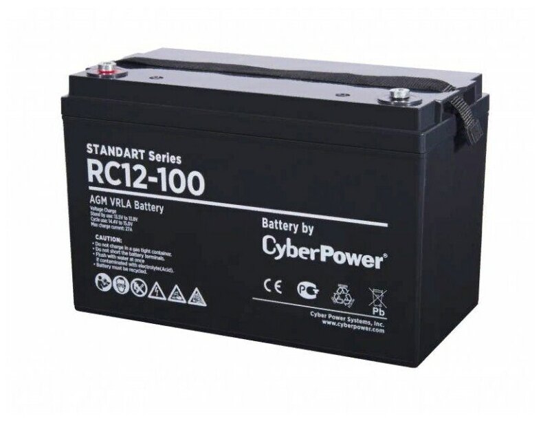 Аккумуляторная батарея SS CyberPower RC 12-100 / 12 В 100 Ач RC 12-100 Battery CyberPower Standart s .