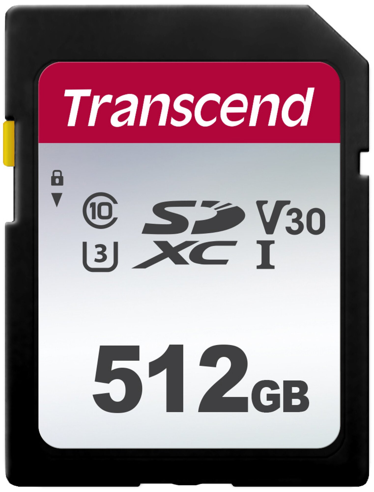 Карта памяти SDXC Transcend 1024 ГБ, Class 10, TS1TSDC300S, без адаптера