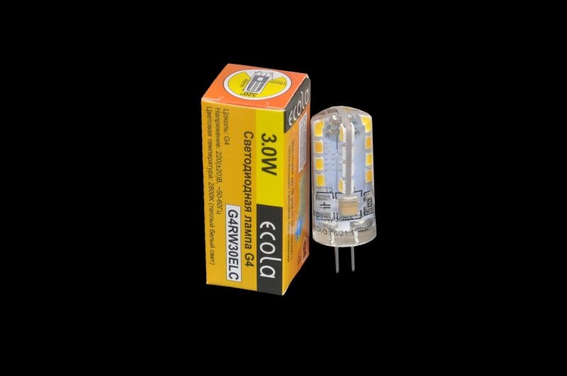 1 штука. Светодиодная лампа Ecola G4 LED 3,0W Corn Micro 220V 2800K 320 градусов 38x11 - фотография № 7