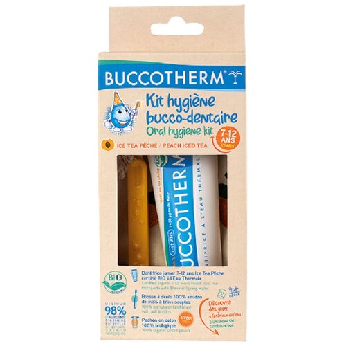 Набор детский BUCCOTHERM 7-12, персиковый чай BIO 1450 ppm набор buccotherm клубничный bio от 2 до 6 лет