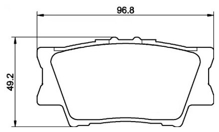 Колодки дисковые задние для toyota rav4 2.0/2.2d 06 Nisshinbo NP1016