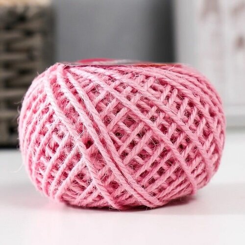 Пряжа 100 джут Jute Colored 50м 2м светло-розовый 50 гр 563₽