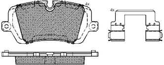 Дисковые тормозные колодки задние ICER 182120 для Land Rover Defender, Land Rover Discovery, Land Rover Range Rover, Land Rover Range Rover Sport (4 шт.)