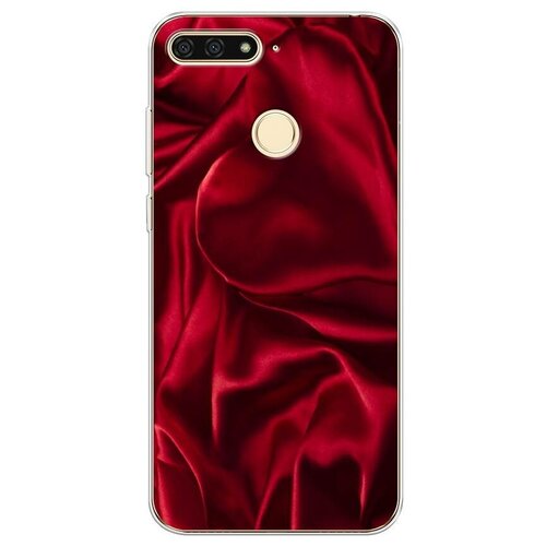 фото Силиконовый чехол "текстура красный шелк" на honor 7c / хонор 7с case place
