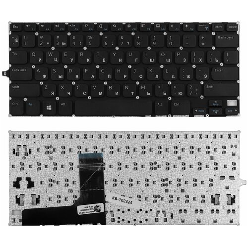 Клавиатура для ноутбука Dell Inspiron 11 3147 3148 Series Плоский Enter Черная без рамки PN V144725AS1 1621₽