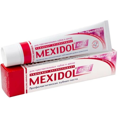 Зубная паста Мексидол Дент сенситив мексидол дент паста зубная тинейджер 12 65г