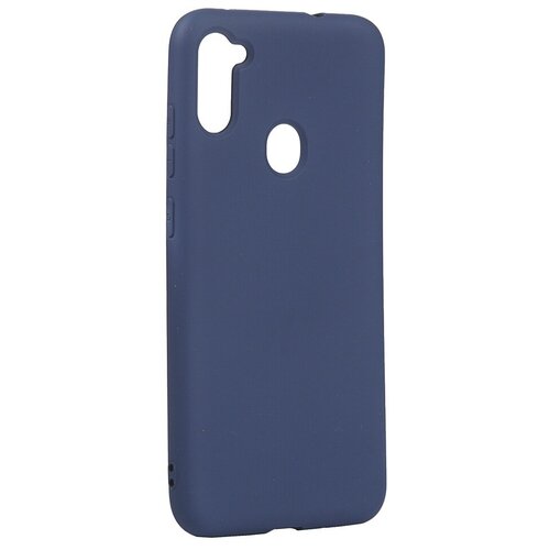 фото Чехол с микрофиброй df для samsung galaxy m11/a11 (eu) silicone blue soriginal-12