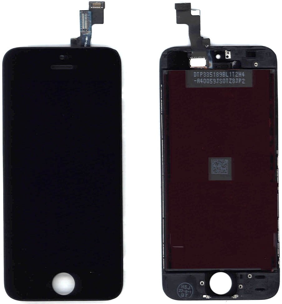 Дисплей (модуль) для Apple iPhone 5S, iPhone SE в сборе с тачскрином (AAA) черный