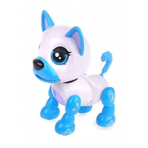 Купить Интерактивная игрушка 1TOY Т16800 RoboPets Робо-щенок белый, белый/голубой, пластик, male