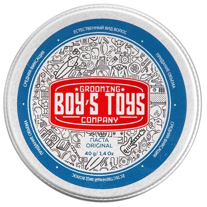 Boy's Toys Паста Original, средняя фиксация, 40 мл, 40 г