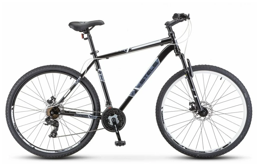 Велосипед STELS NAVIGATOR-700 MD 27,5, колесо 27,5', рост 17,5', сезон 2023-2024, черный матовый