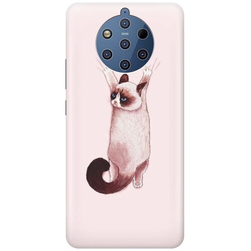 Ультратонкий силиконовый чехол-накладка для Nokia 9 с принтом Недовольный кот gosso ультратонкий силиконовый чехол накладка для nokia 7 1 2018 с принтом недовольный кот